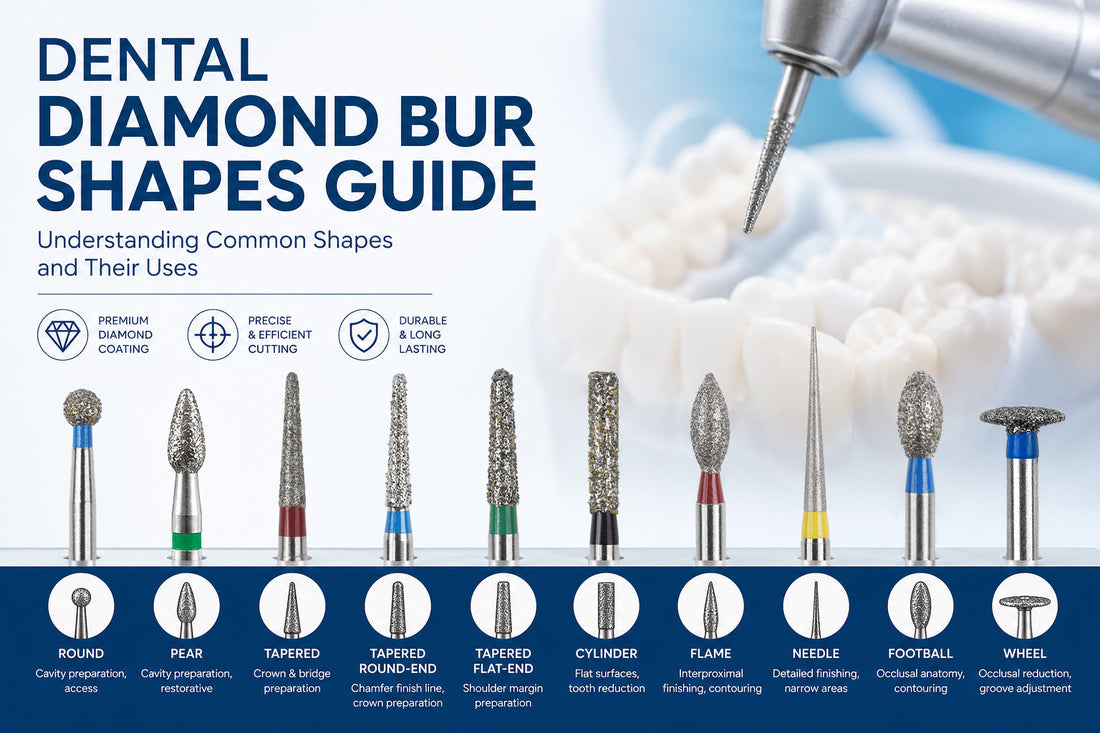 Dental Diamond Bur Shapes Guide: Understanding Common Shapes and Their Uses