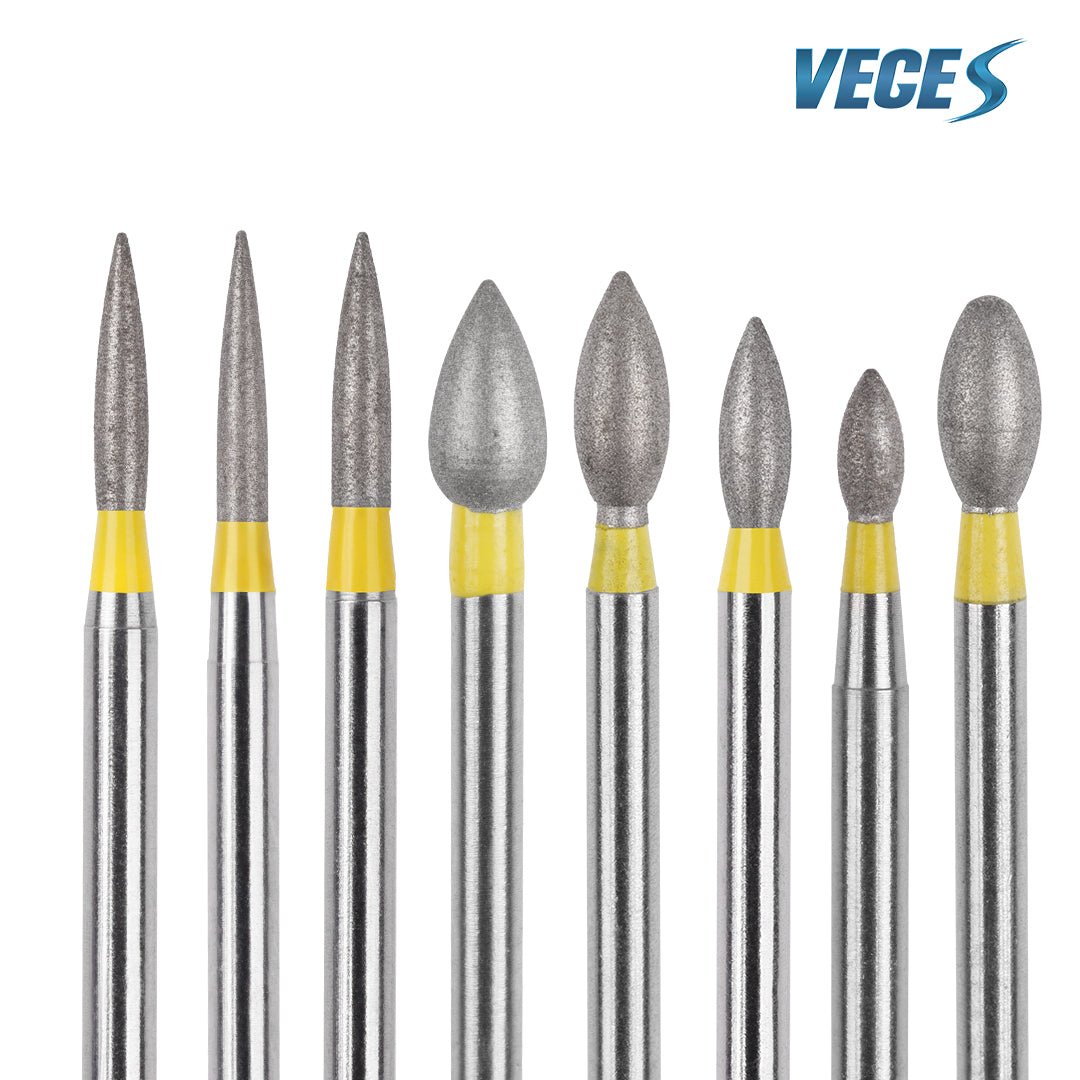 Veges Dental FO Extra Fine Flame Diamond Dental Bur for Finishing & Polishing – 10pcs/Pack