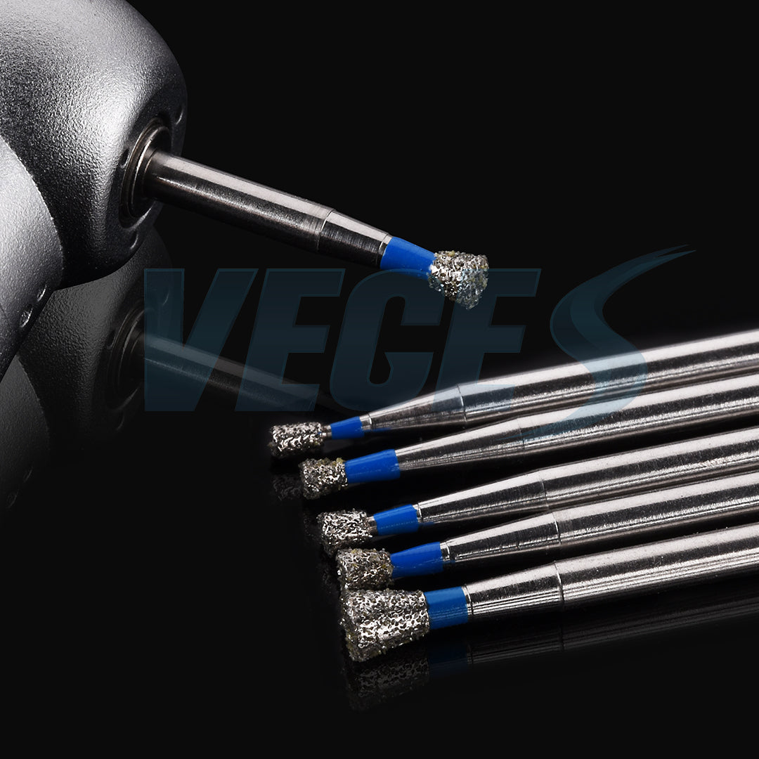 Veges Dental SI Standard Grit Inverted Cone Diamond Dental Bur for Cavity Preparation - 10pcs/Pack