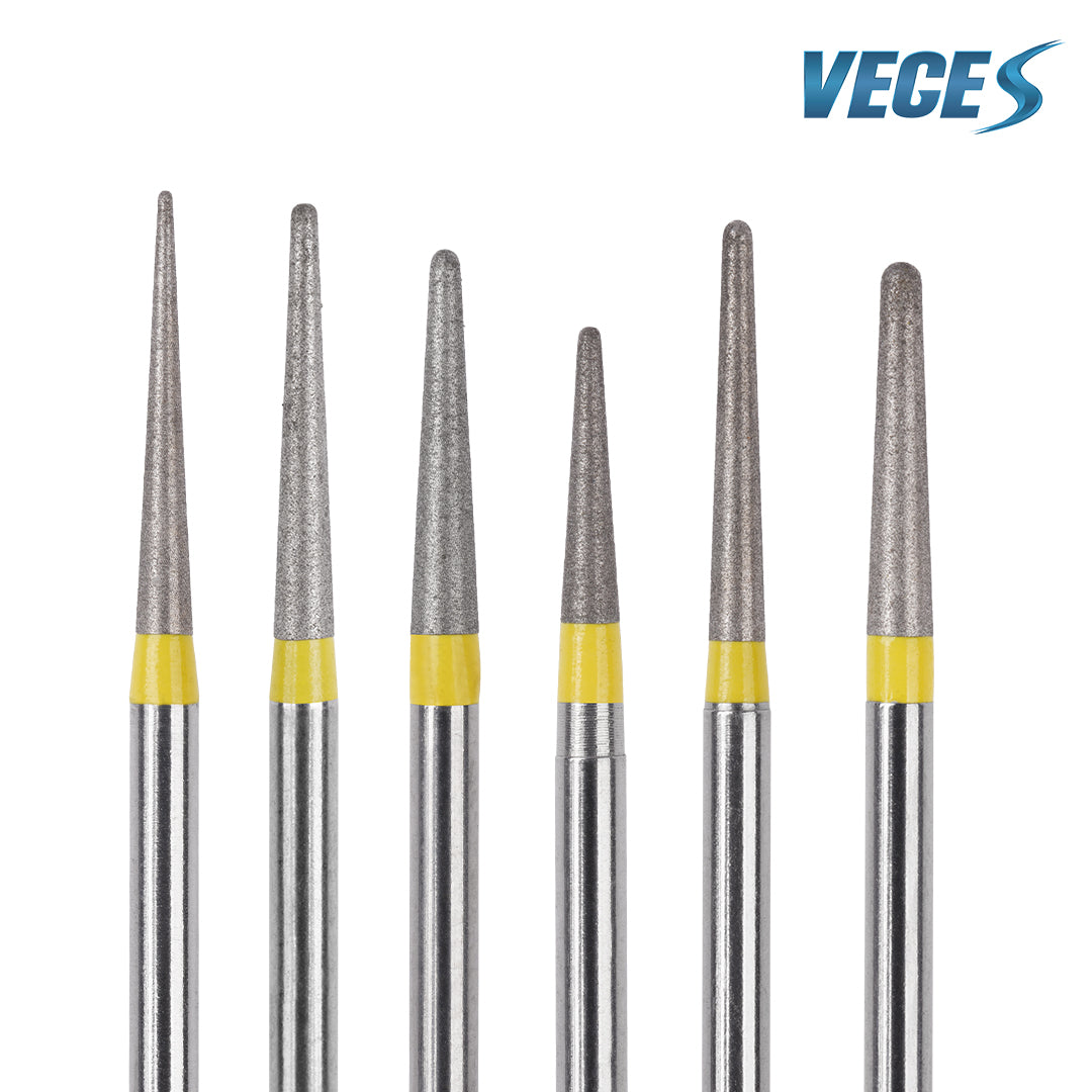 Veges Dental TR Extra Fine Diamond Dental Bur for Finishing & Polishing – 10pcs/Pack