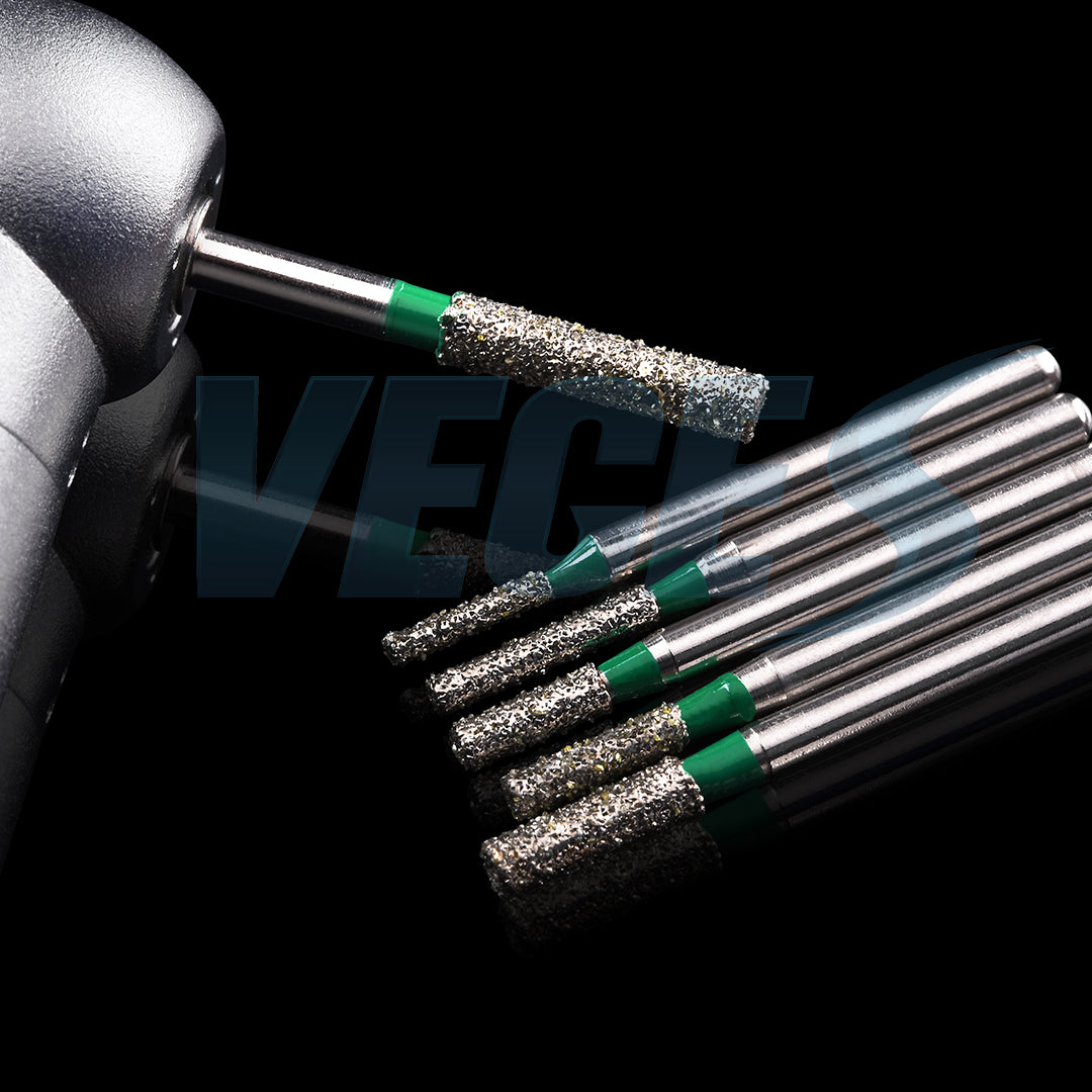 Veges Dental SF Coarse Grit Flat-End Diamond Dental Bur for Tooth Preparation - 10pcs/Pack