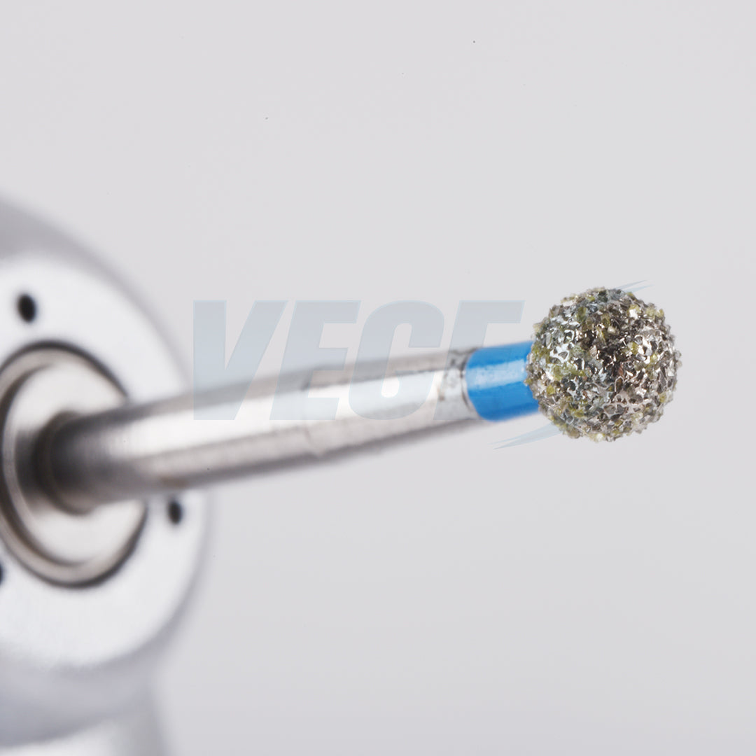 Veges Dental BR Standard Grit Round Diamond Dental Bur – 10pcs/Pack