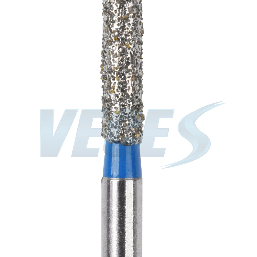 Veges Dental SF Standard Grit Flat-End Diamond Dental Bur for Tooth Preparation - 10pcs/Pack