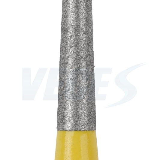 Veges Dental TF Extra Fine Diamond Bur – Yellow Ring Finishing Bur, 10pcs/Pack