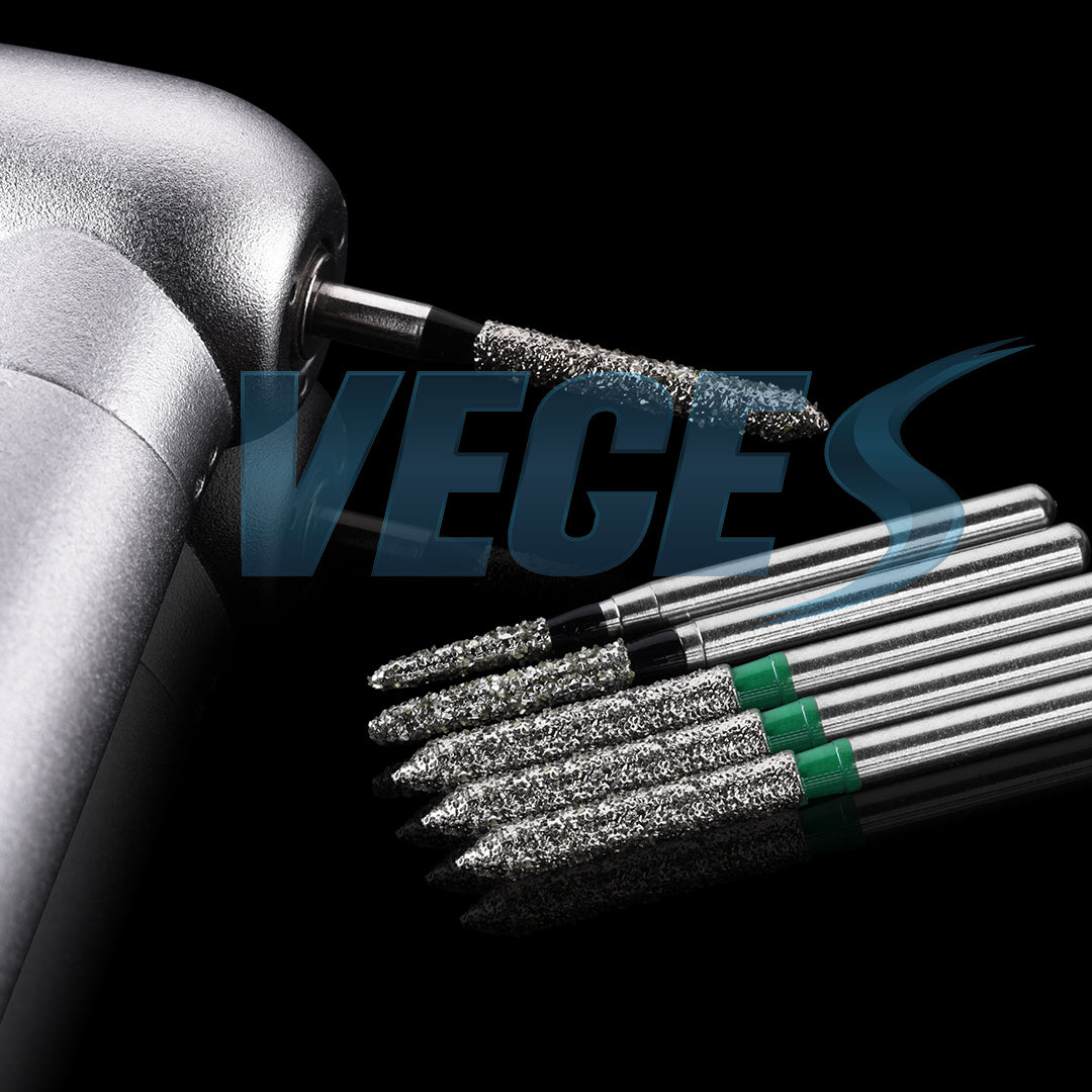 Veges Dental SO Super Coarse Pointed Tapered Diamond Dental Bur for Crown Preparation - 10pcs/Pack