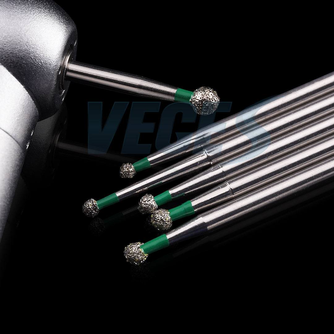 Veges Dental BR Coarse Round Diamond Dental Bur – 10pcs/Pack