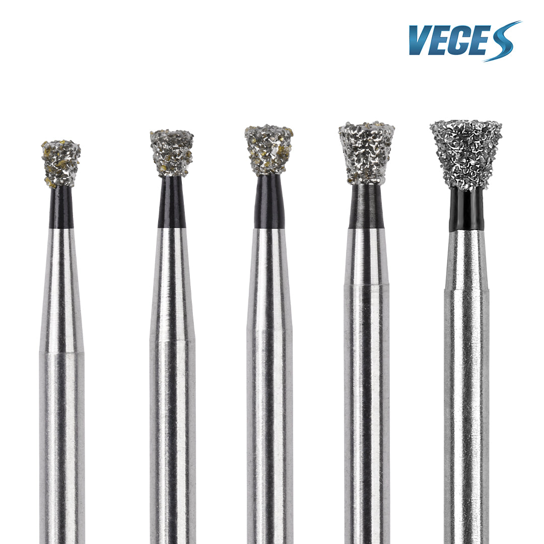 Veges Dental SI Super Coarse Inverted Cone Diamond Dental Bur for Cavity Preparation - 10pcs/Pack