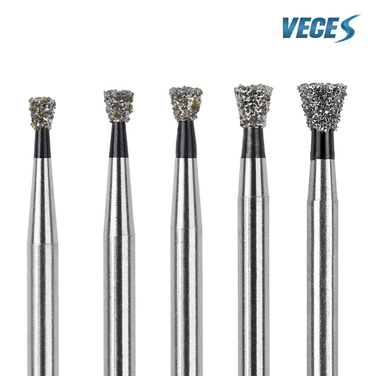 Veges Dental SI Super Coarse Inverted Cone Diamond Dental Bur for Cavity Preparation - 10pcs/Pack