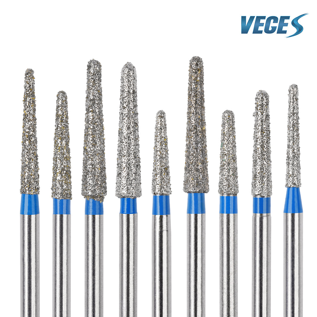 Veges Dental TR Standard Grit Diamond Dental inishing and Polishing Bur for Finishing & Contouring – 10pcs/Pack