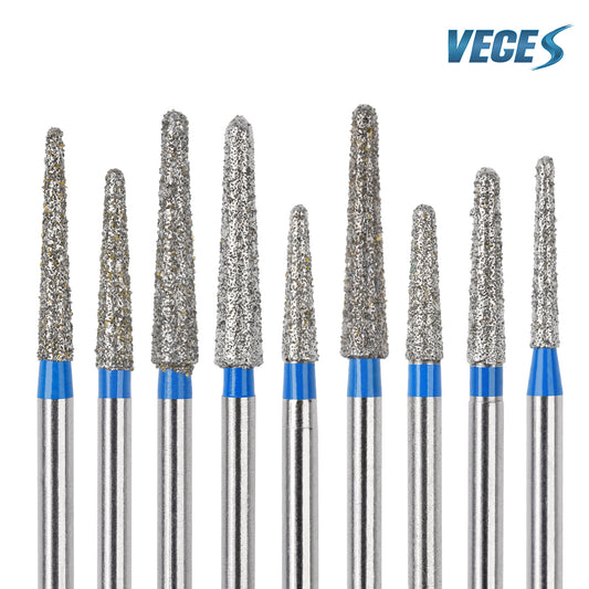 Veges Dental TR Standard Grit Diamond Dental inishing and Polishing Bur for Finishing & Contouring – 10pcs/Pack