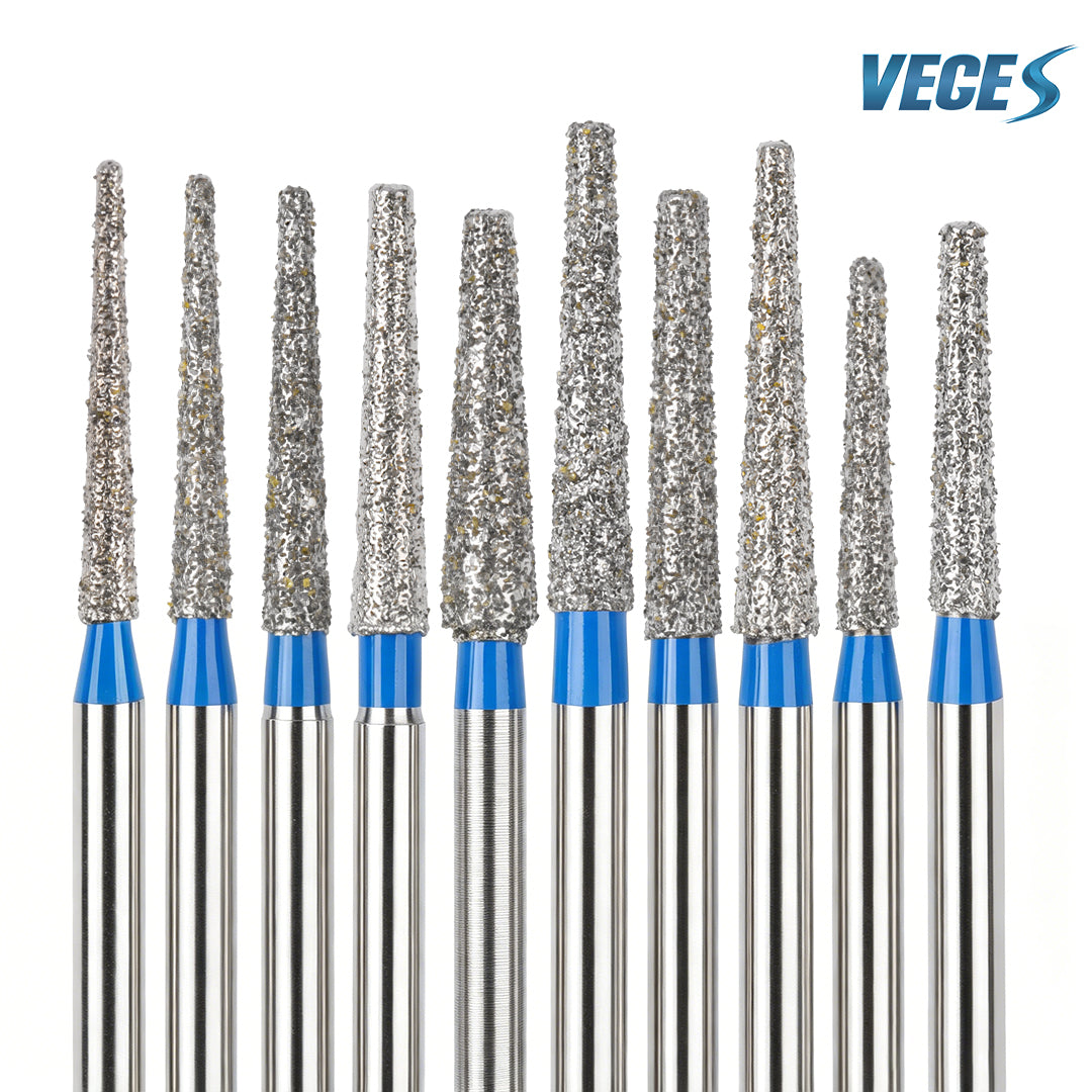 Veges Dental TF Standard Diamond Dental Bur for Tooth Preparation and Finishing