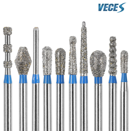 Veges Dental EX Depth Marker Diamond Bur FG for Veneer Preparation and Tooth Reduction Medium Grit 10pcs