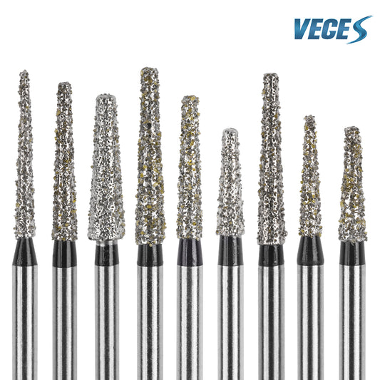 Veges TF Super Coarse Diamond Dental Bur for Crown, Shoulder & Inlay Preparation – 10pcs/Pack