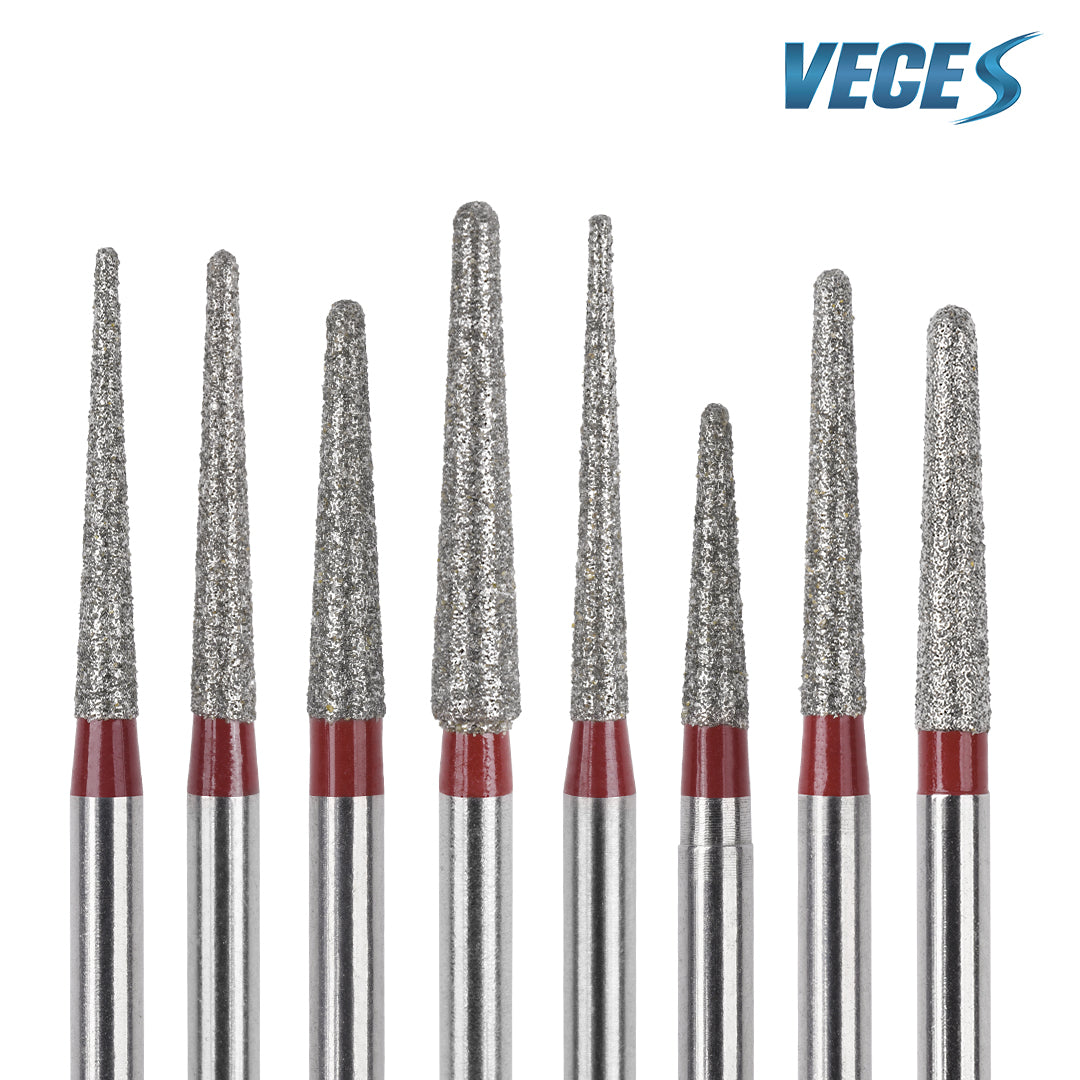 Veges Dental TR Fine Grit Diamond Dental Bur for Finishing & Polishing – 10pcs/Pack