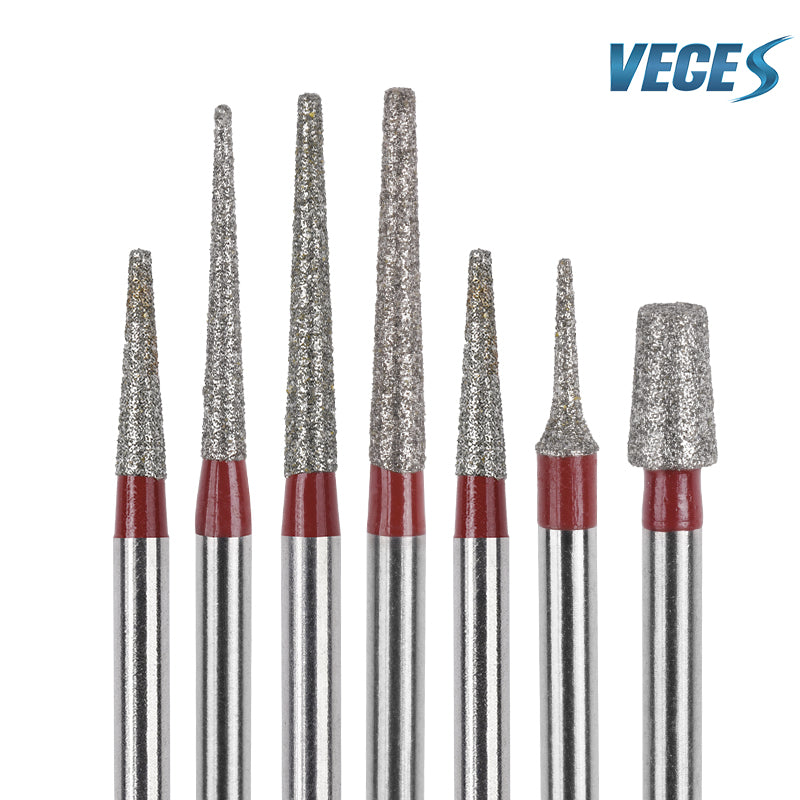 Veges Dental TF Fine Flat-End Diamond Dental Bur for Tooth Preparation – 10pcs/Pack