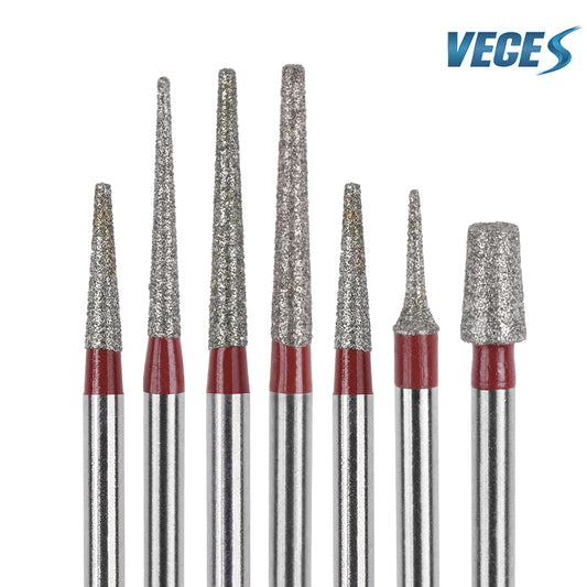 Veges Dental TF Fine Flat-End Diamond Dental Bur for Tooth Preparation – 10pcs/Pack