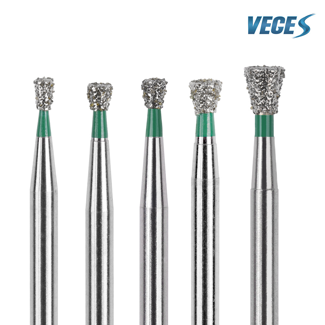 Veges Dental SI Coarse Inverted Cone Diamond Dental Bur for Cavity Preparation - 10pcs/Pack