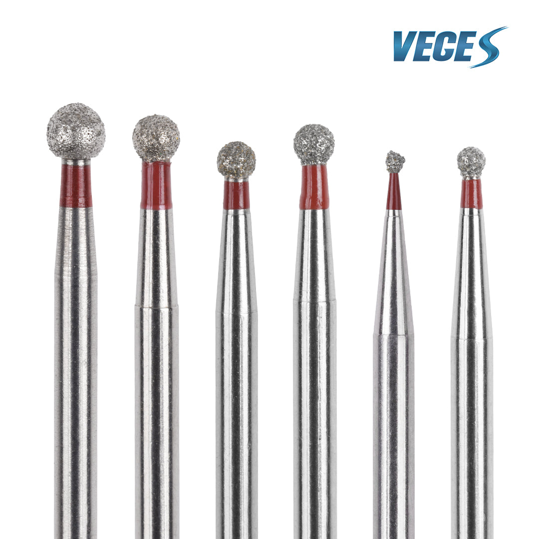 Veges Dental BR Fine Round Diamond Dental Bur – 10pcs/Pack