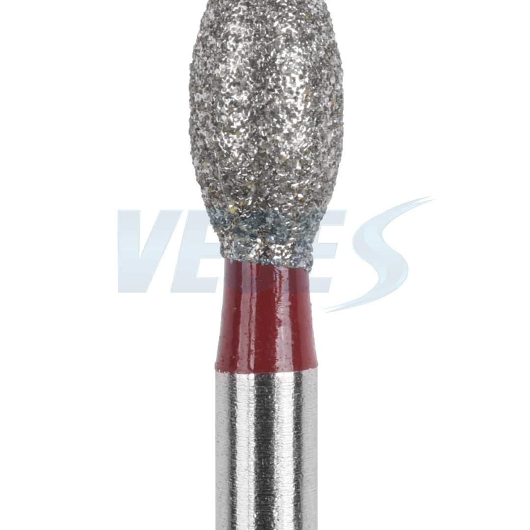 Veges Dental FO Fine Grit Pointed Flame Diamond Dental Bur – 10pcs/Pack