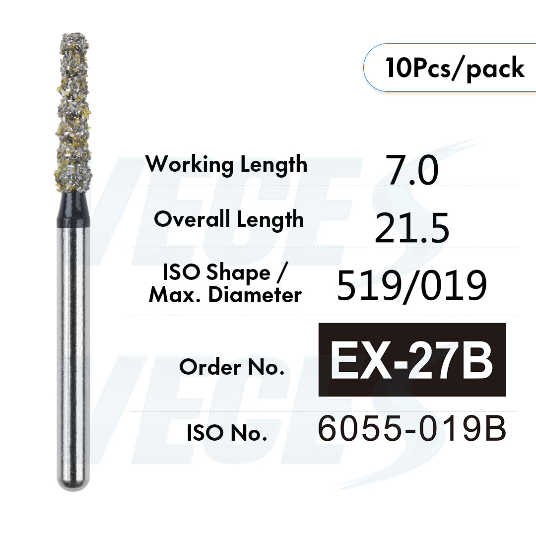 Veges Dental EX Super Coarse Depth Marker Diamond Bur for Veneer Preparation & Tooth Reduction | FG | 10pcs